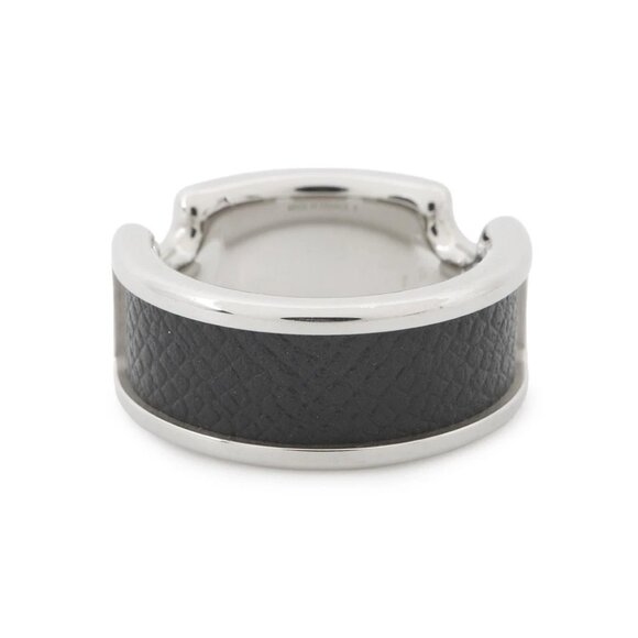 HERMES Orump Ring Size PM/S Epsom/Metal Black - Picture 3 of 10
